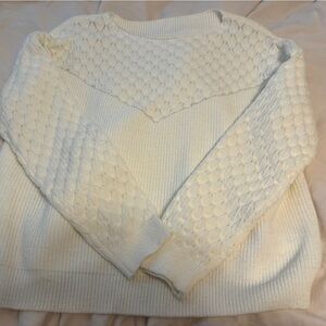 Cupshe Cream Textured Knit Sweater